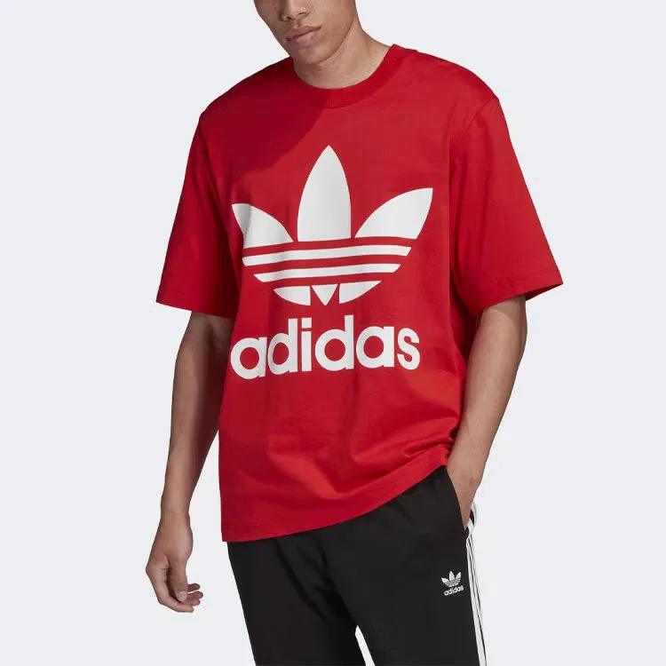 Футболка свободного кроя Originals logo loose short sleeve Adidas, красный — фото 3
