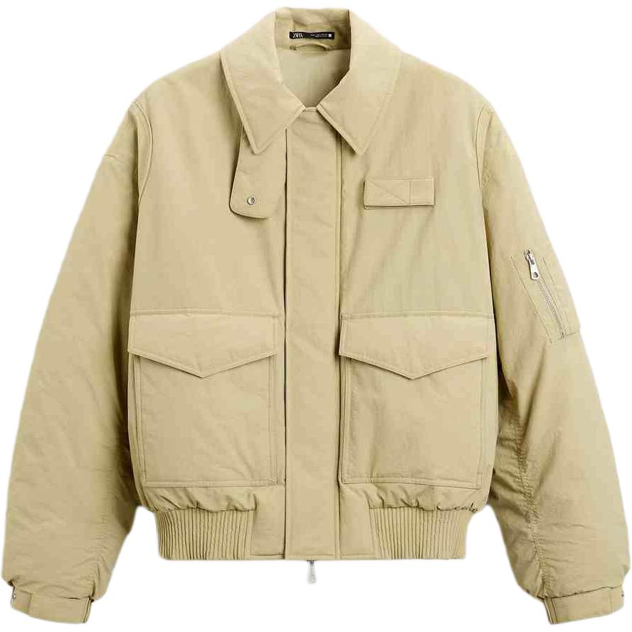 

ZARA Пуховик мужской желто-зеленый, Yellow Green