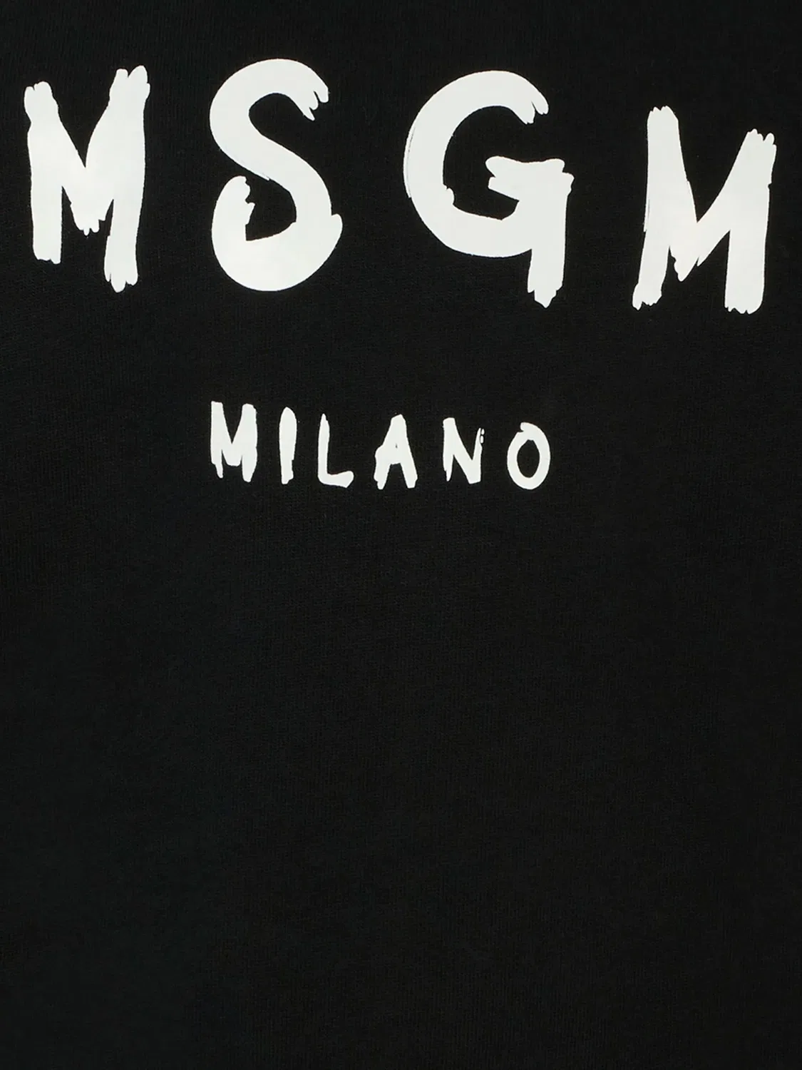 Толстовка с логотипом из хлопка MSGM, черный — фото 2