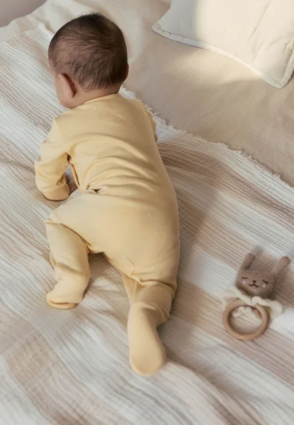 Комплект боди для сна с цветочным принтом Sleep Suit Next, yellow, желтый — фото 2