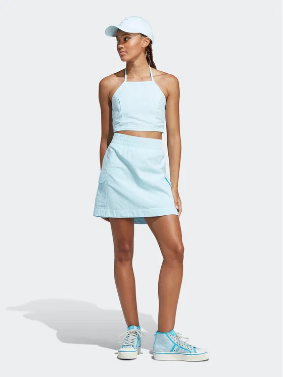 Топ slim fit adicolor Classics Poplin Adidas, светло-голубой — фото 2