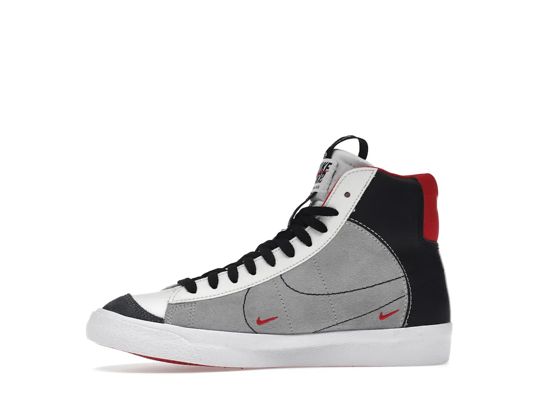 Детские кроссовки с высоким силуэтом Nike Blazer Mid 77 SE Dance, Summit White/University Red-Light Soot-Black — фото 3