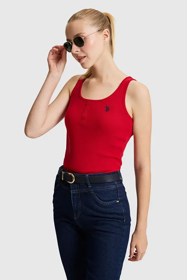 Женская футболка без рукавов U.S. Polo Assn., Basic Red — фото 3