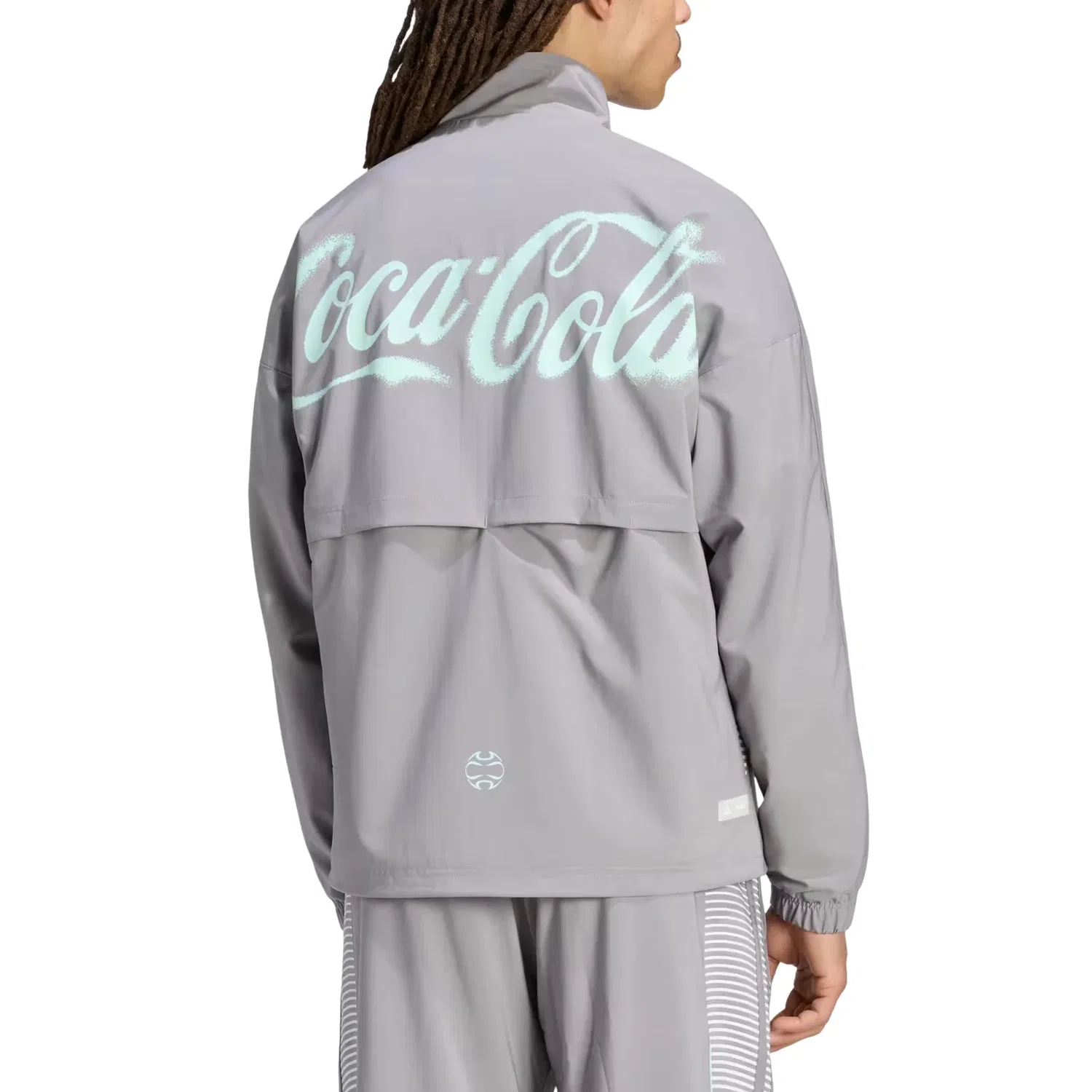 Мужская ветровка Adidas x Coca-Cola Teamgeist 26 Track Jacket Asia Sizing, серый — фото 3