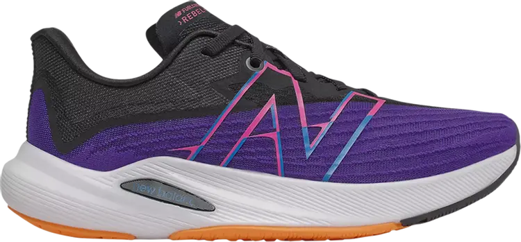 

Кроссовки New Balance Wmns FuelCell Rebel v2 'Deep Violet Black', фиолетовый