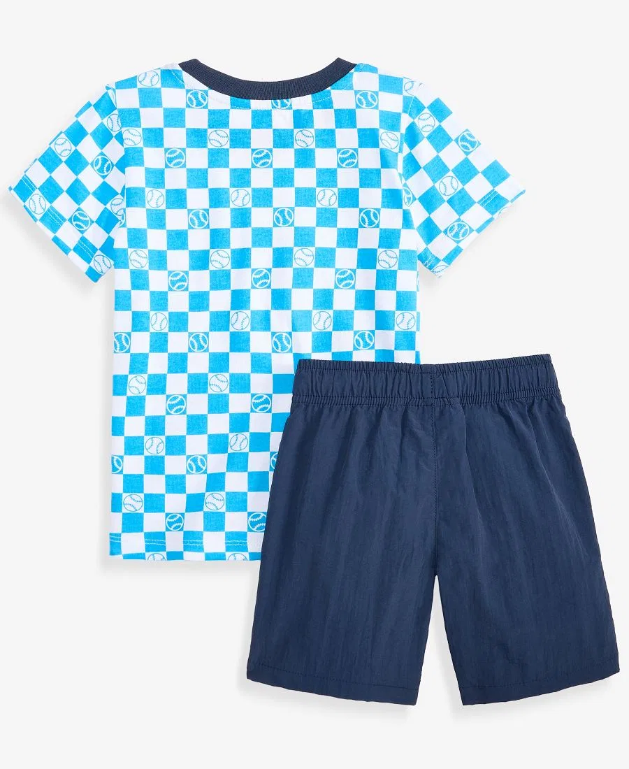Комплект из футболки и карго-шорт с камуфляжным принтом Epic Threads, Navy Nautical — фото 2