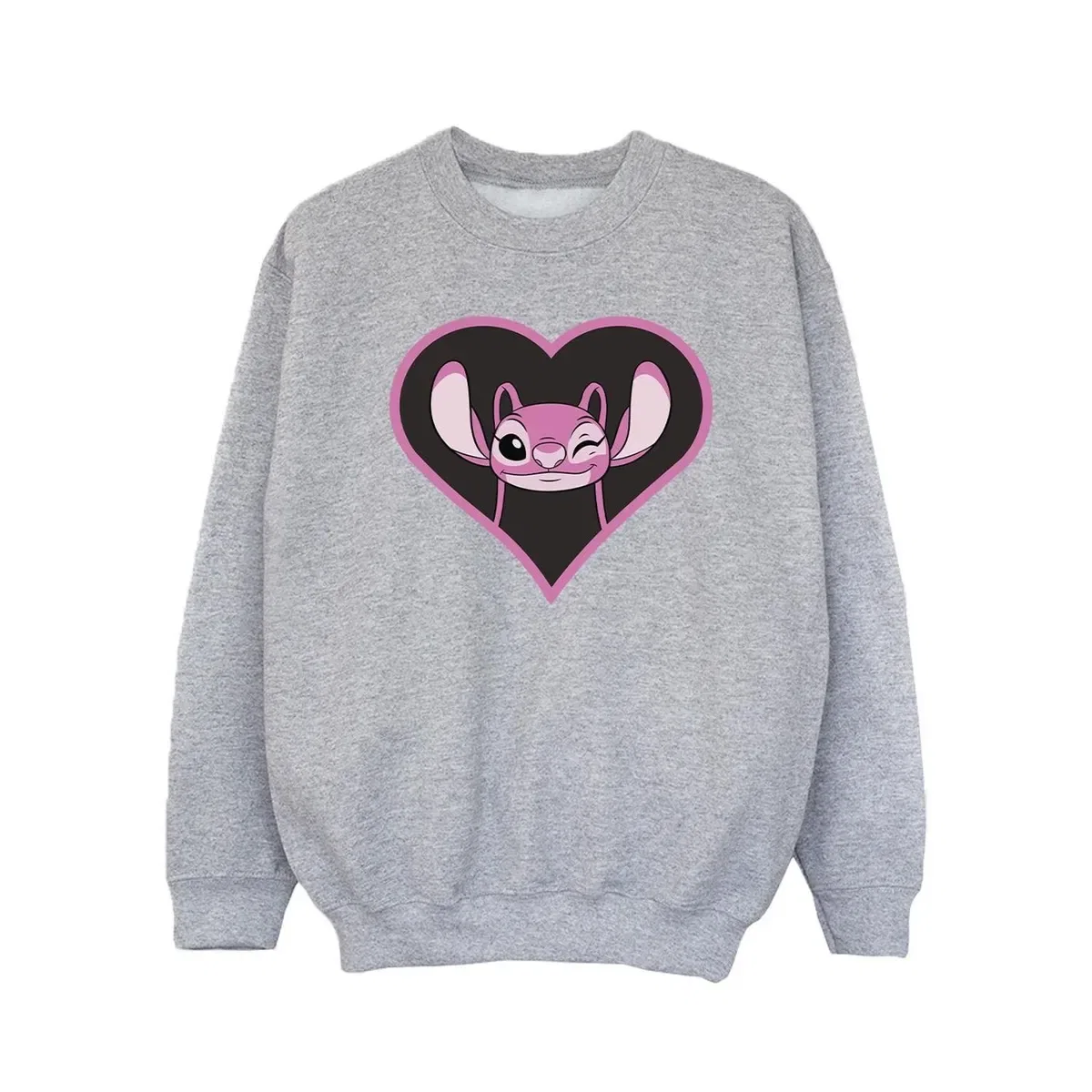 Свитшот с принтом Angel Heart Lilo & Stitch, Grey