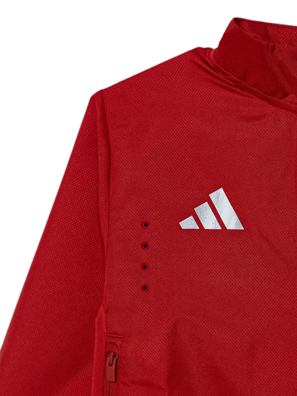 Куртка на молнии с логотипом Adidas Kids, красный — фото 3
