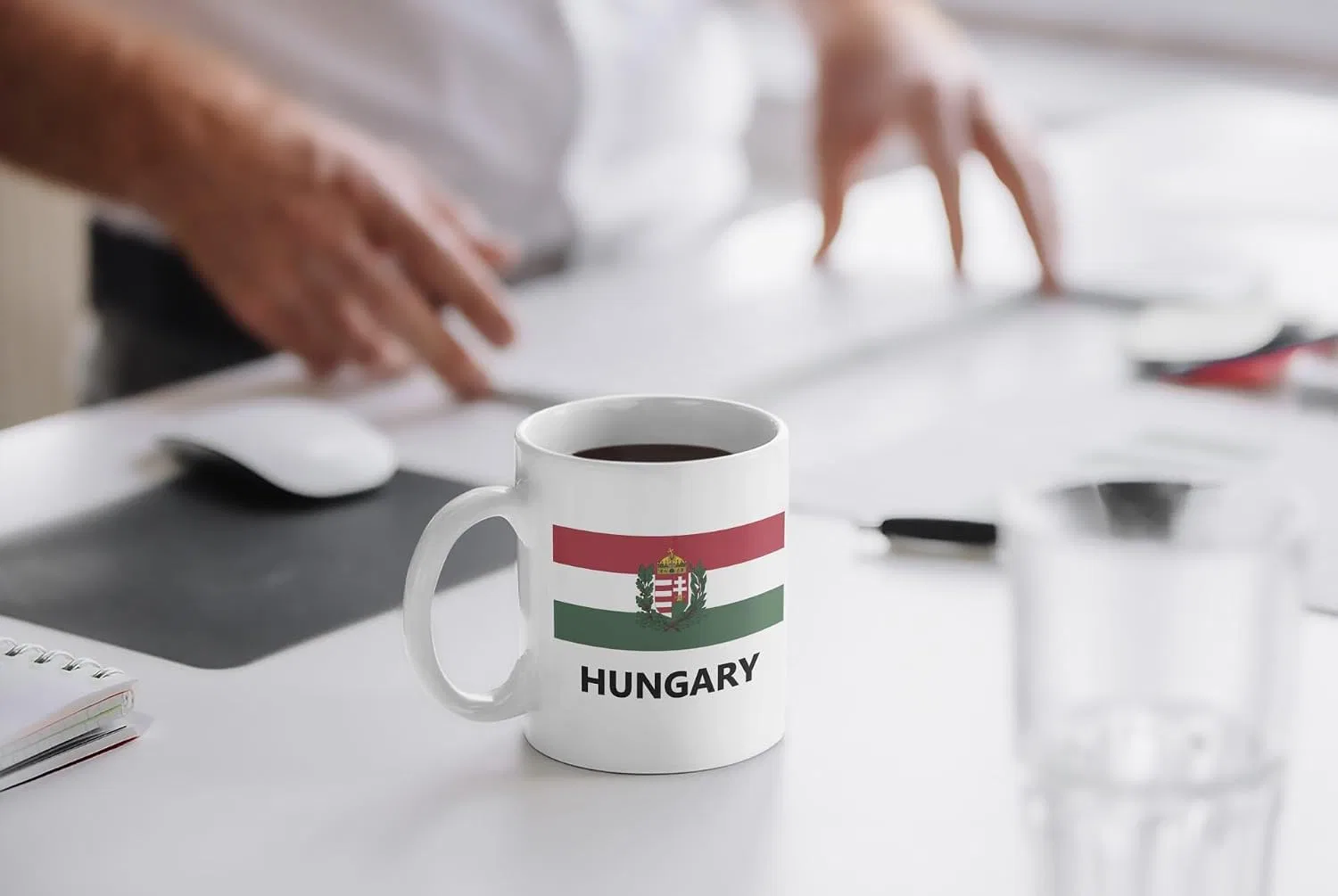 Футболка с флагом Венгрии и кружка Gift Set, White — фото 3