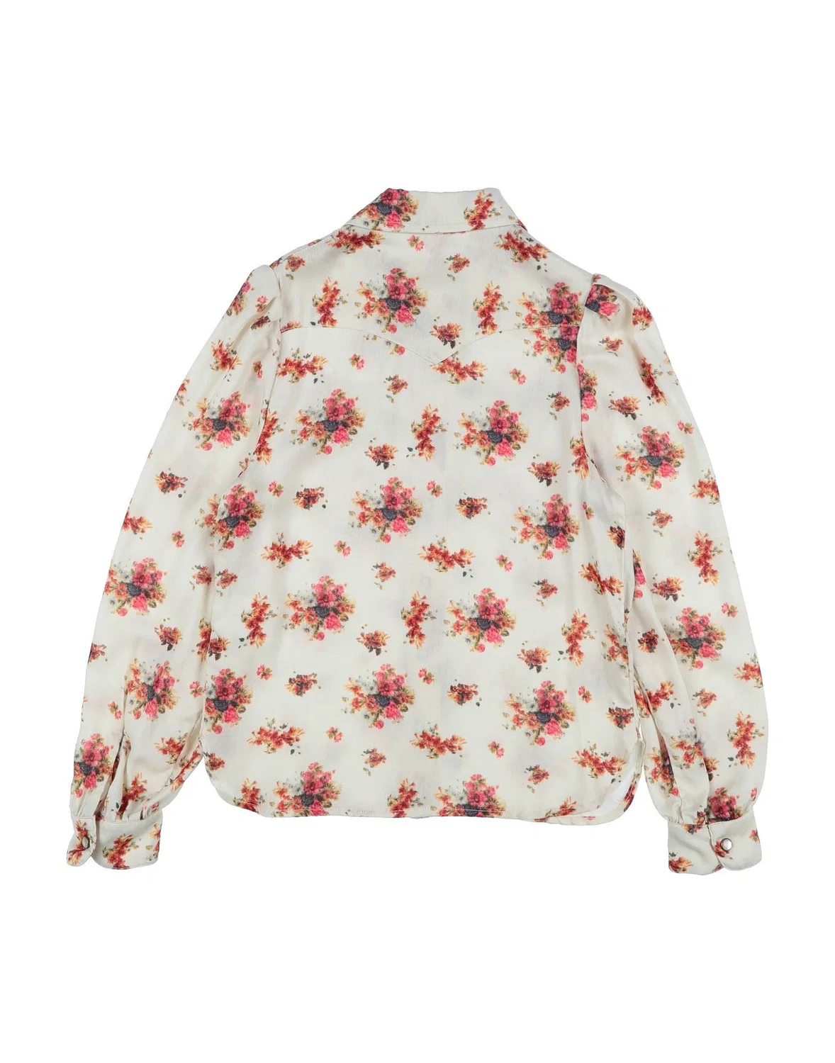 Детская рубашка из твила с цветочным принтом Bellerose, айвори — фото 2