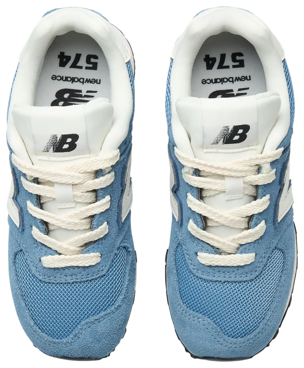 Детские кроссовки для мальчиков на шнуровке New Balance 574, Heron Blue/Sea Salt — фото 4