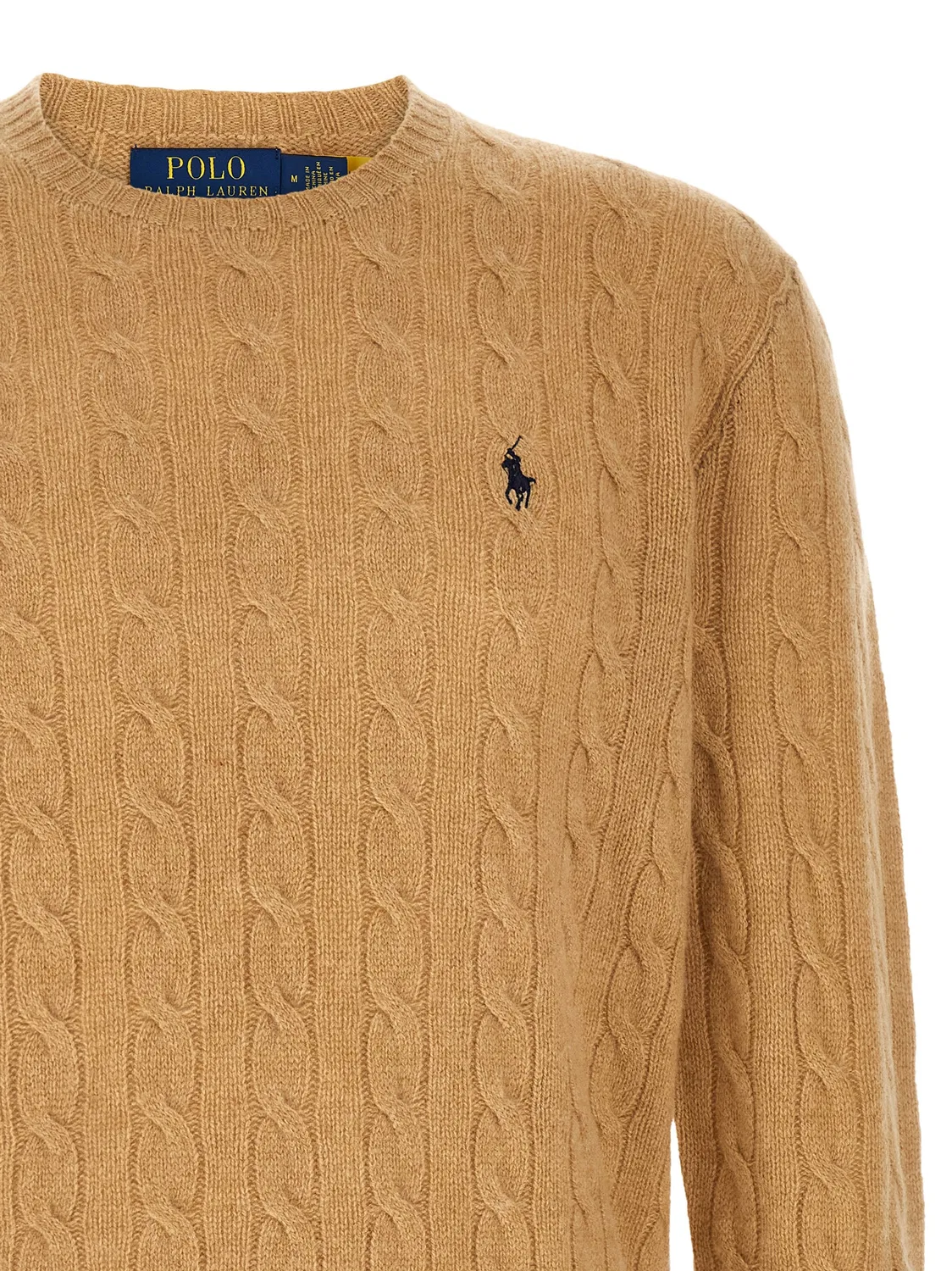 Мужской кардиган с косичками, бежевый, Polo Ralph Lauren, Beige — фото 3