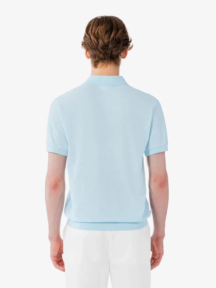 Поло LACOSTE Basic Open Collar, Royal Blue — фото 3