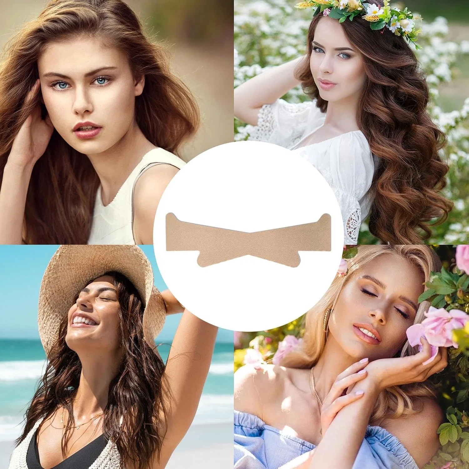 Ленты для подтяжки шеи, 5 шт, черезвычайно прозрачные, Elastic cloth 5 stickers Generisch — фото 4