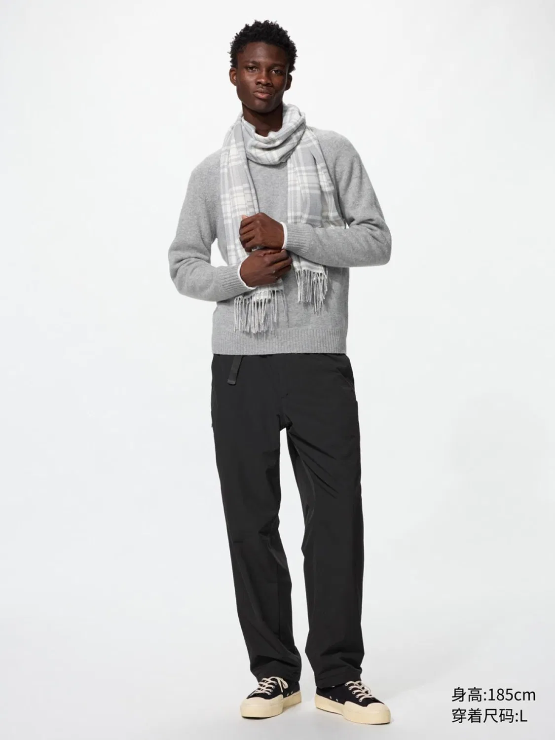 Брюки утепленные повседневные Uniqlo, черный