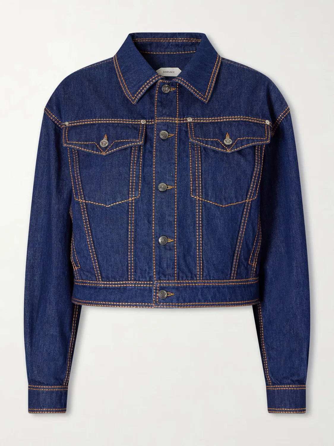 Джинсовая хлопковая куртка Versace, Dark Denim