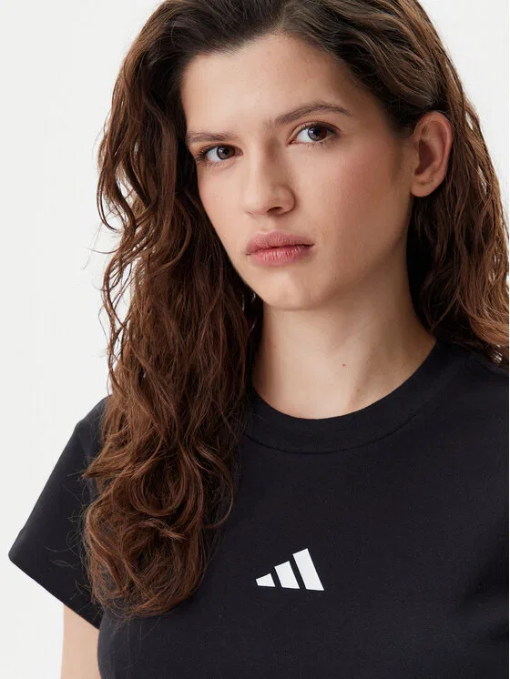 Футболка slim fit Future Icons Small Logo Baby Adidas, черный — фото 4