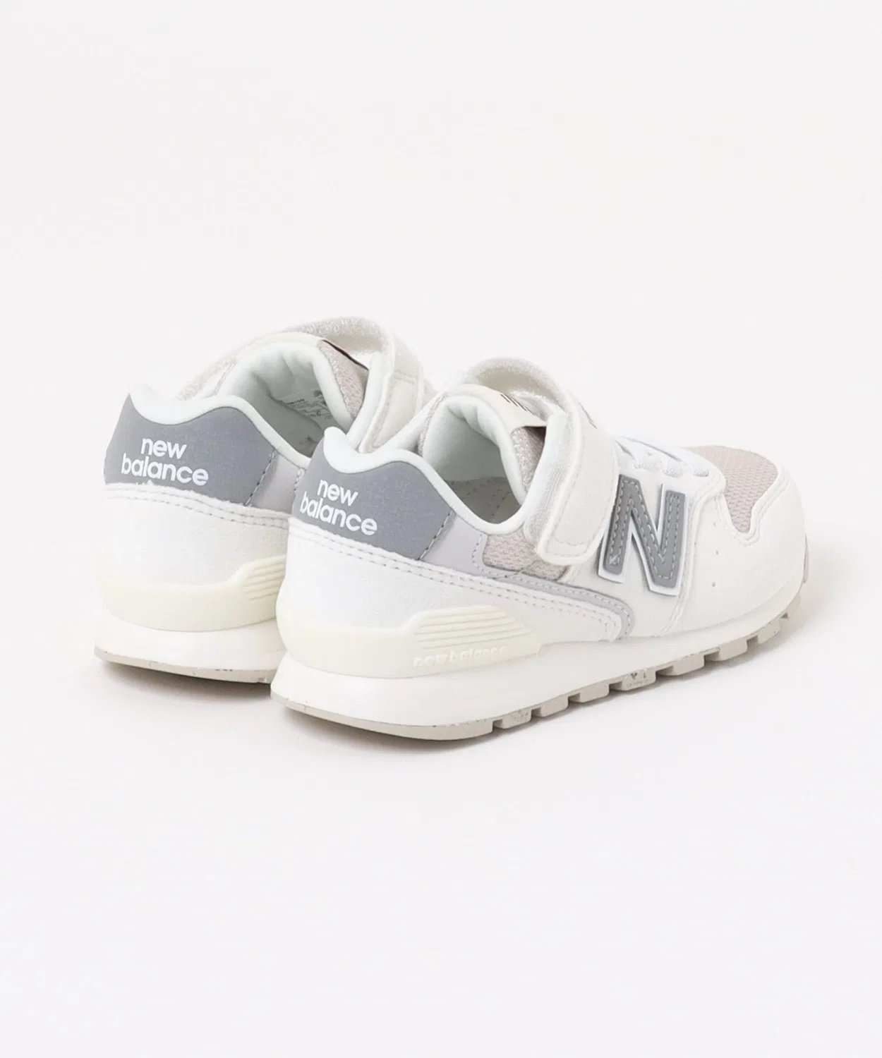 Детские кроссовки с липучкой и шнурком, модель 996 v3 New Balance, White — фото 2