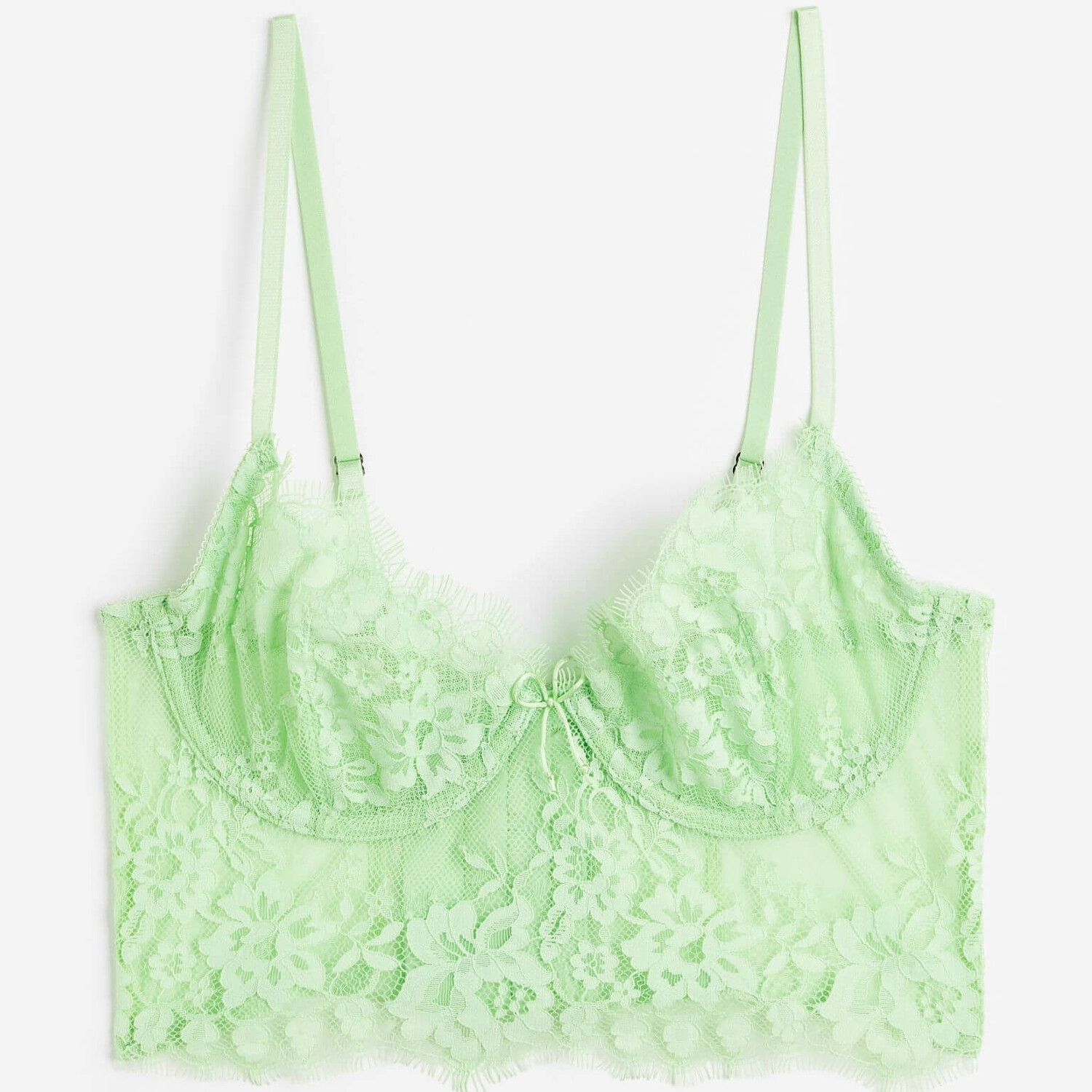 

Кружевной бюстгальтер H&M Non-padded, светло-зеленый