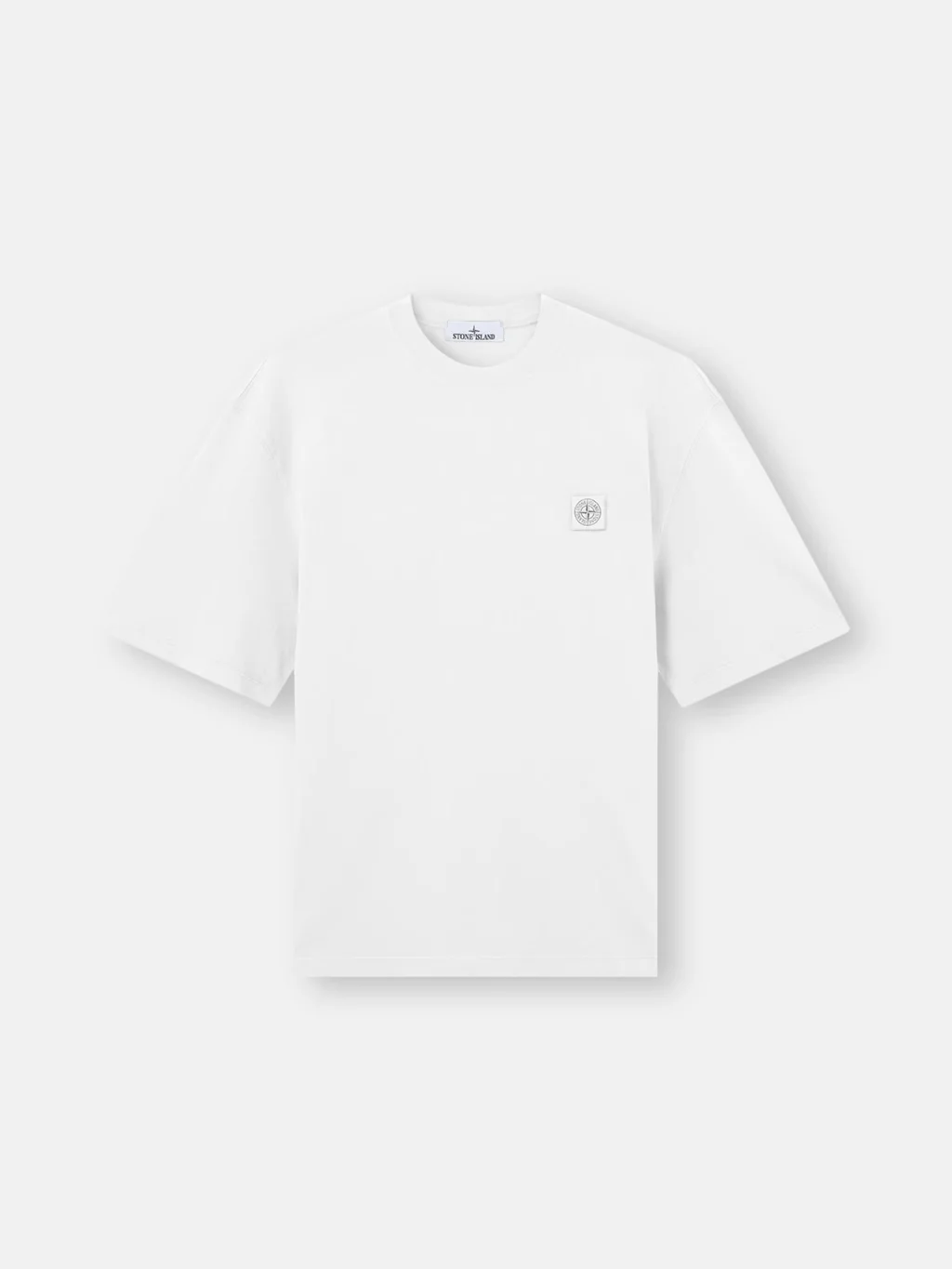 Мужская футболка Stone Island Regular-fit With Compass Patch, белый — фото 2