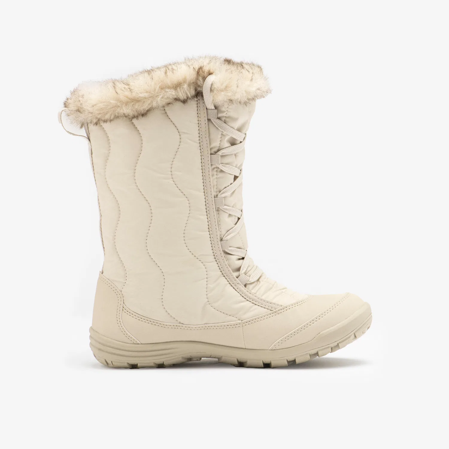 Детские зимние сапоги для девочек с молнией SH500 Zip Quechua, Leinenbeige — фото 2
