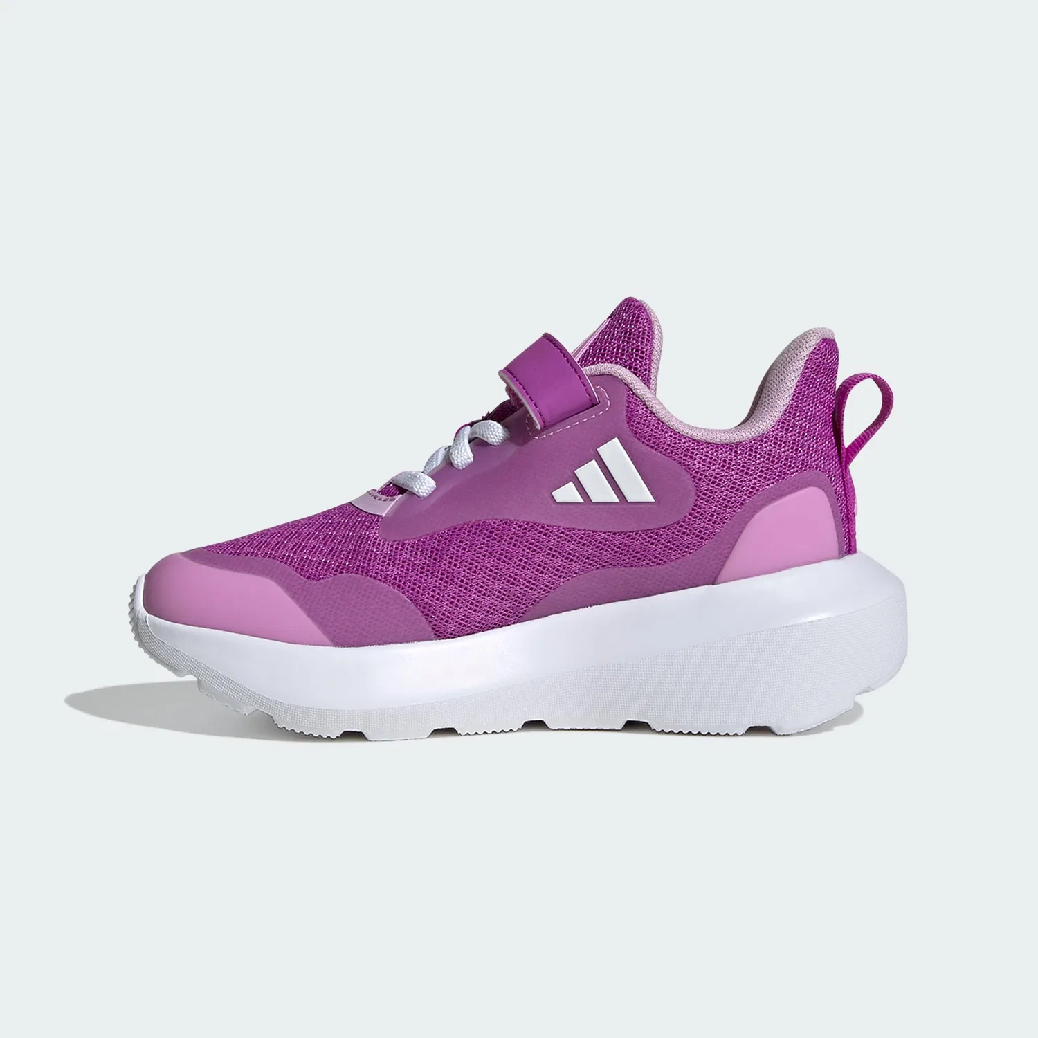 Детские кроссовки для мальчиков с шнурками Fortarun 3.0 Adidas, Purple Burst Cloud White Bliss Lilac — фото 2