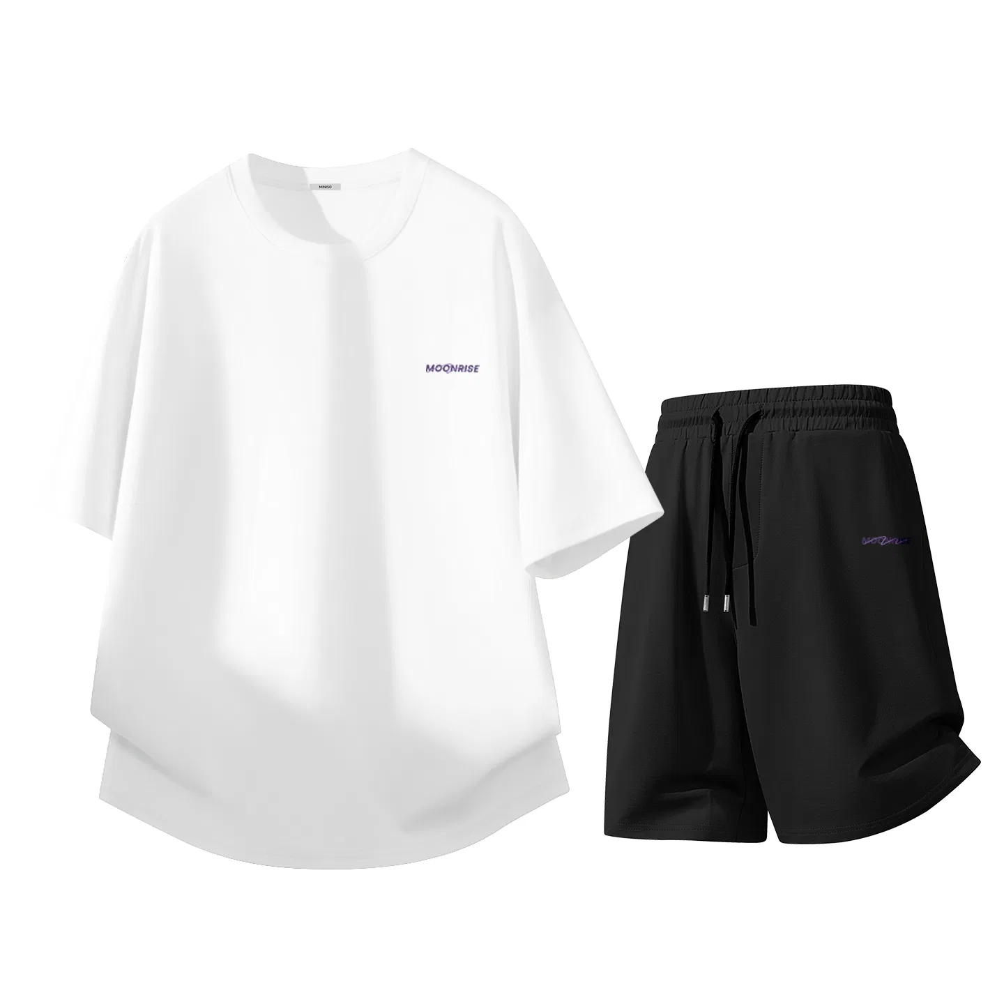 Детский комплект спортивной одежды в стиле Casual Sportswear MINISO, Белый+Черный
