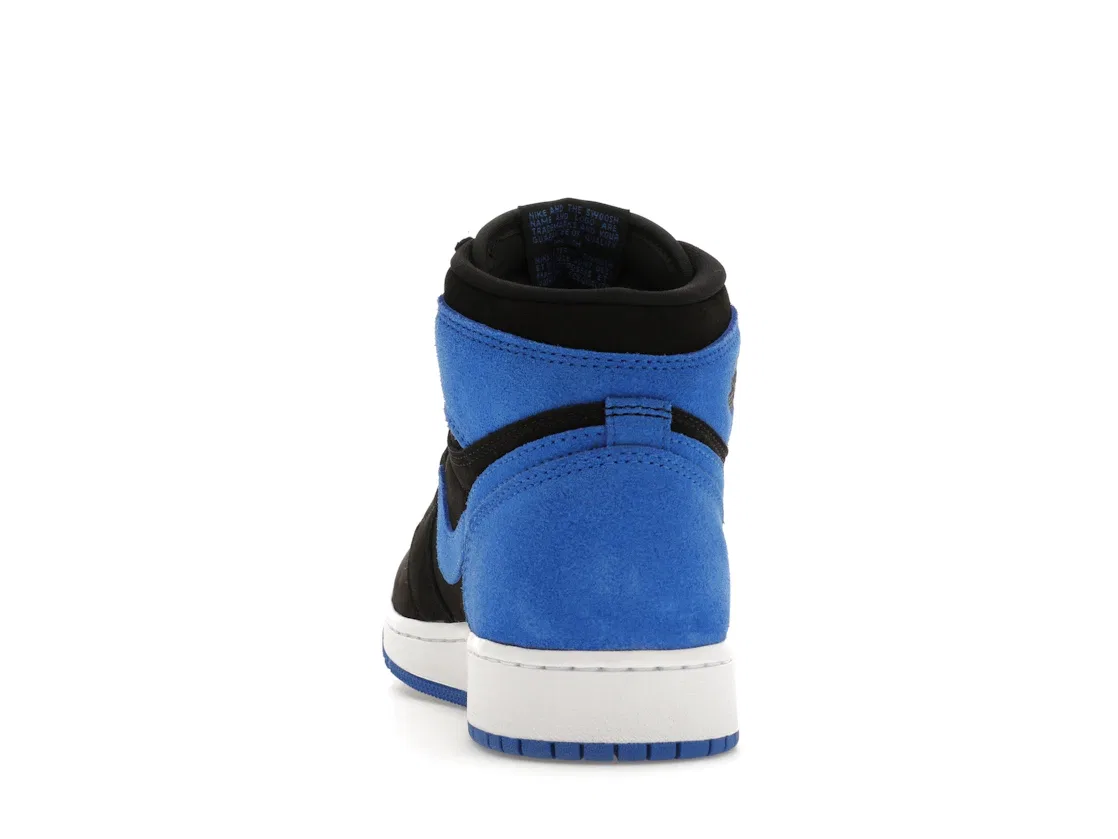 Детские кроссовки с высоким верхом Jordan 1 Retro High OG Royal Reimagined Jordan, Black/Royal Blue/White — фото 4