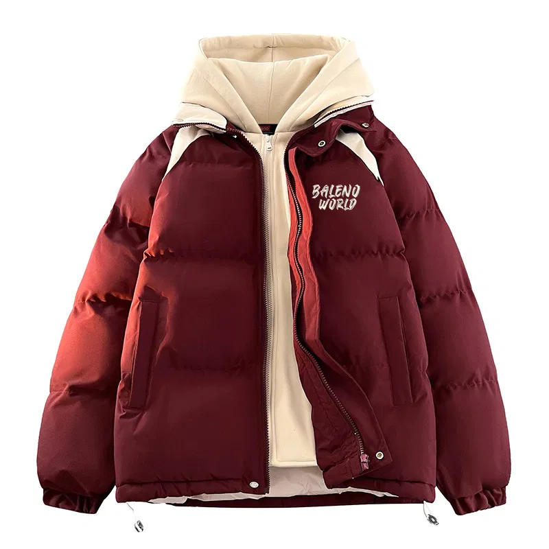 Детский пуховик с капюшоном BALENO, Burgundy With Apricot