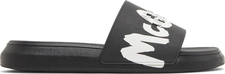 

Сандалии Alexander McQueen Rubber Pool Slide Graffiti - Black, черный