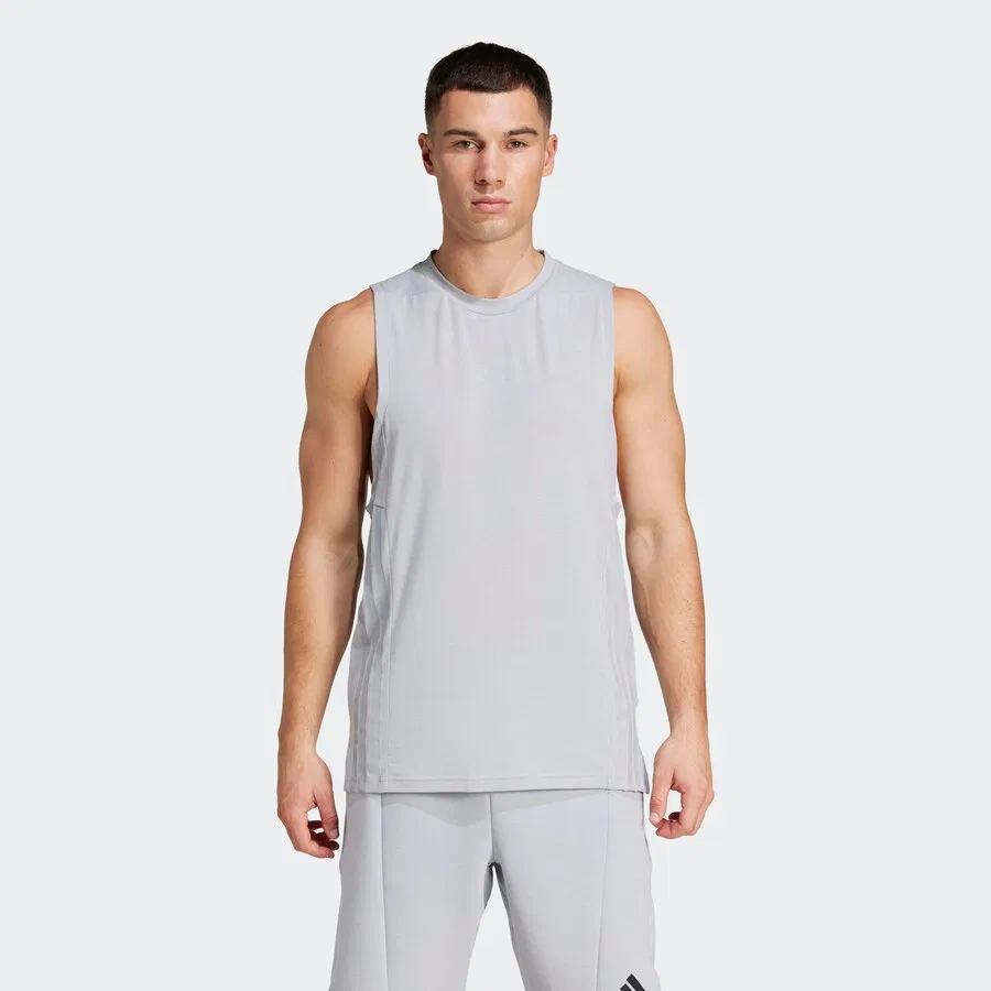 Спортивная футболка ADIDAS PERFORMANCE Performance Shirt 'D4T' светло-серого цвета
