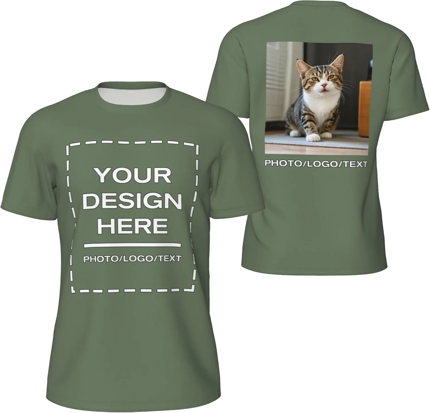 

Футболка с принтом Custom T Shirt Add Your Photo Text Hpemboz