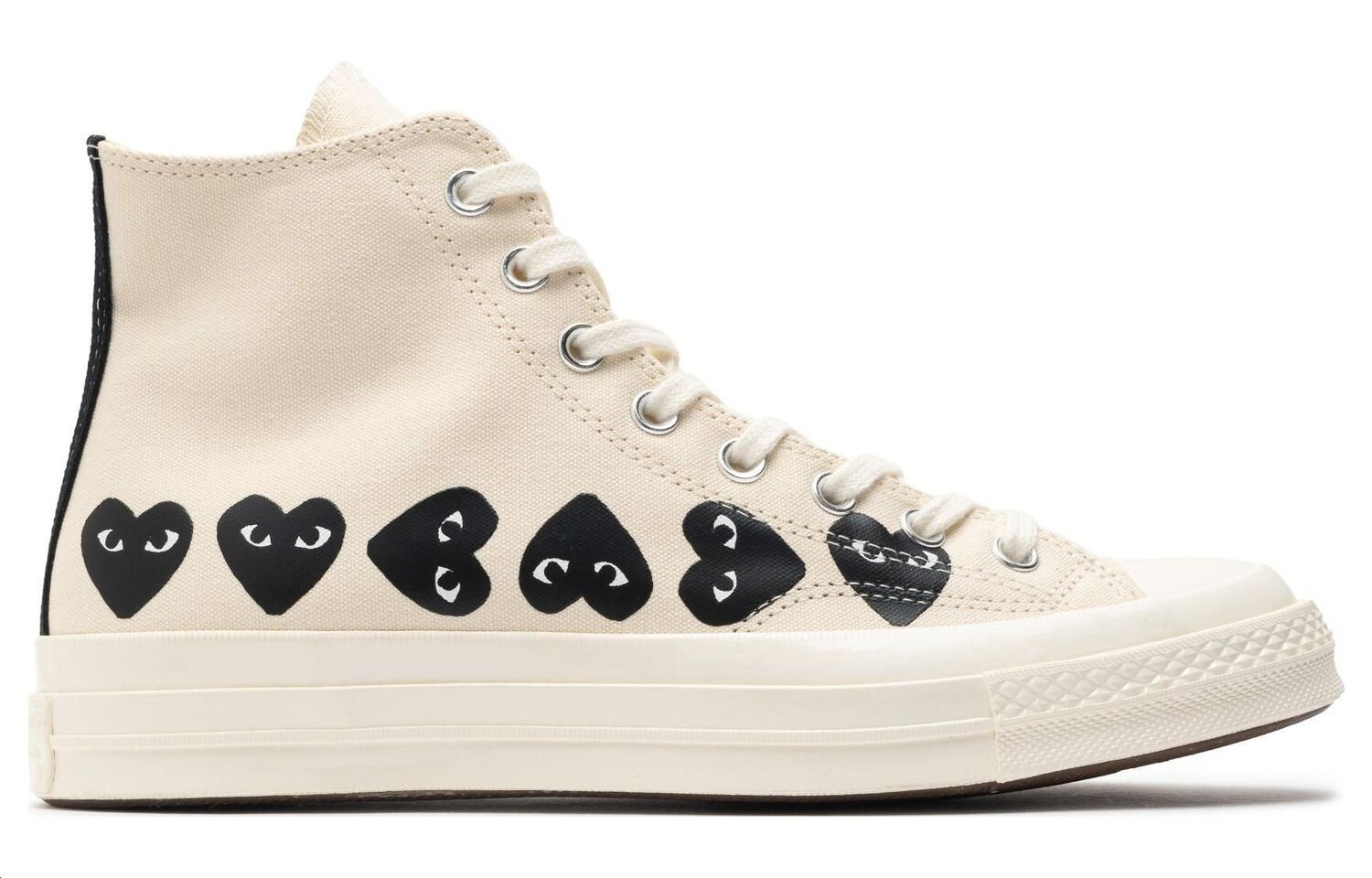 

Кеды Chuck Taylor All Star 70 Hi Comme Des Garcons PLAY Multi-Heart Milk Converse, кремовый