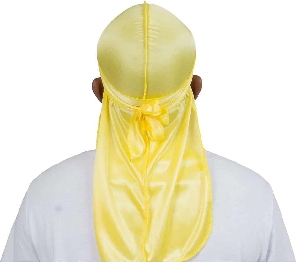 Шапочка для душа Durag Satin, ForceWave, набор 2 шт, XL, Yellow — фото 3