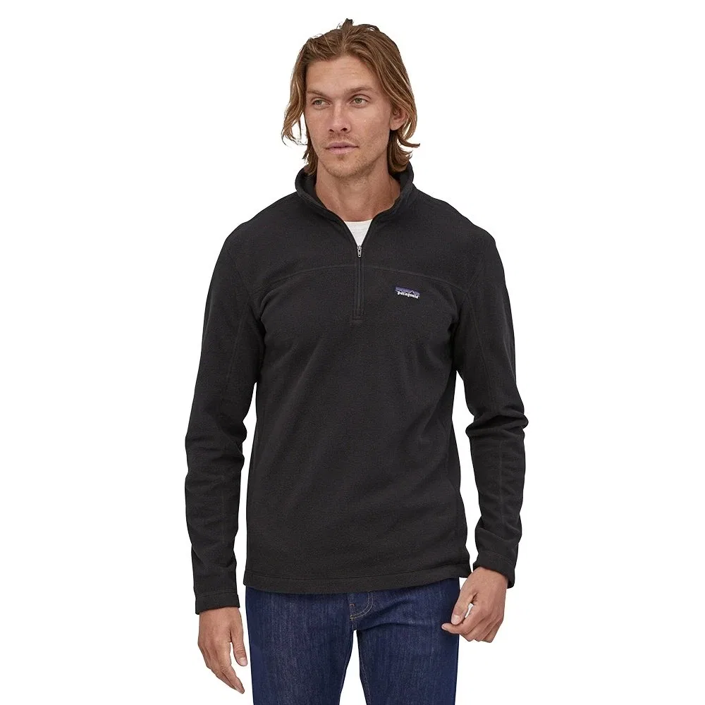 Пуловер мужской флисовый Micro D Fleece Patagonia, черный