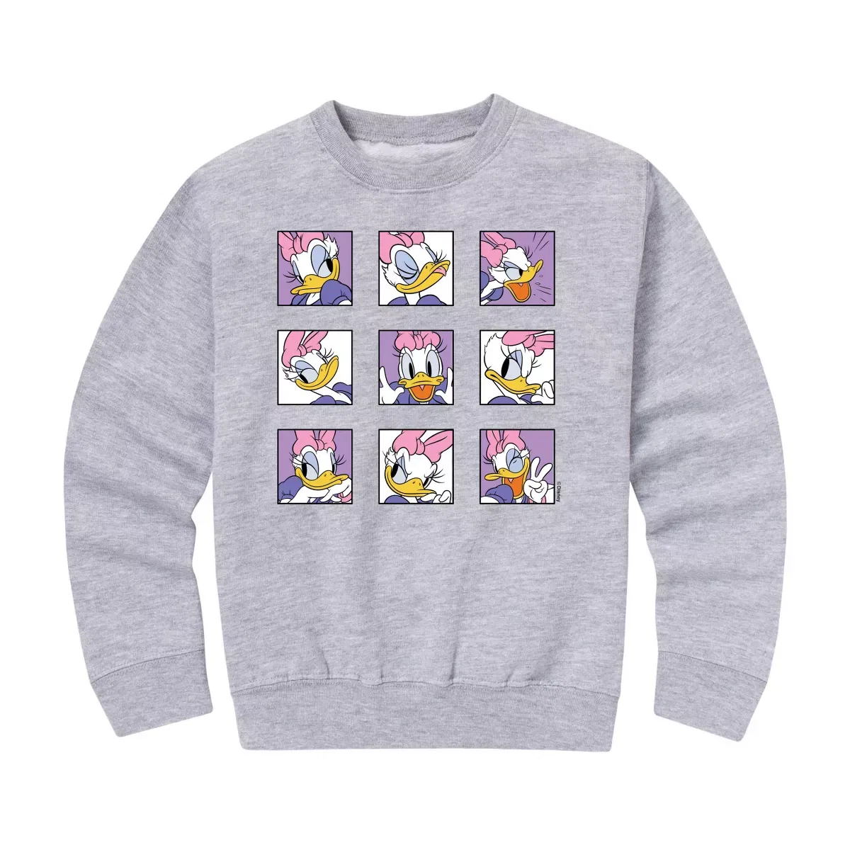 Детское худи с принтом Daisy Emotions Grid Disney Athletic Heather