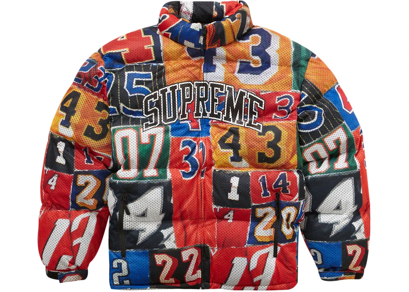 Мужская куртка-пуховик из сетчатого нейлона Supreme Mesh Jersey Puffer Jacket, Multicolor