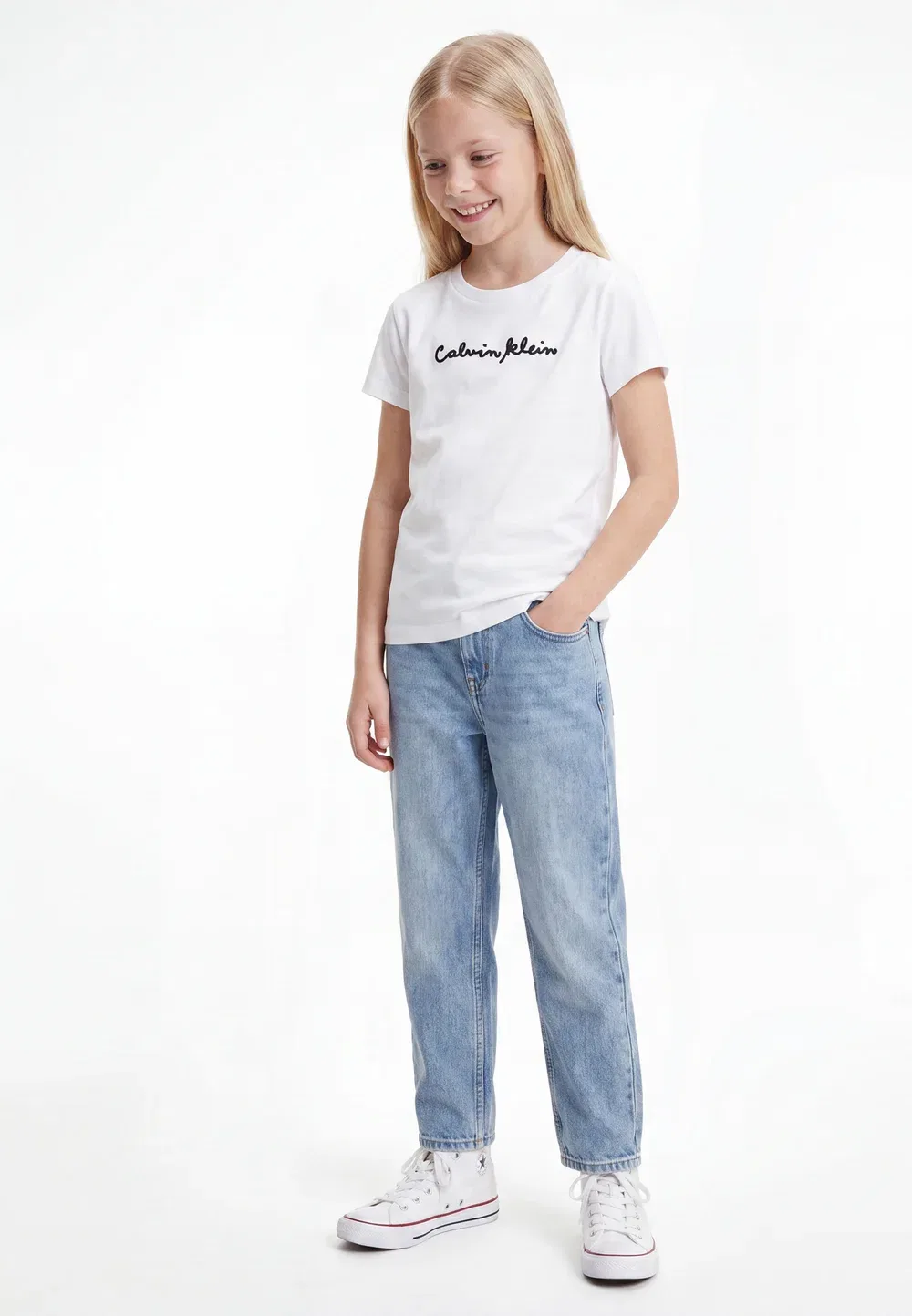 Сезонная футболка маленького размера - футболка с принтом Calvin Klein Jeans, Bright White — фото 2