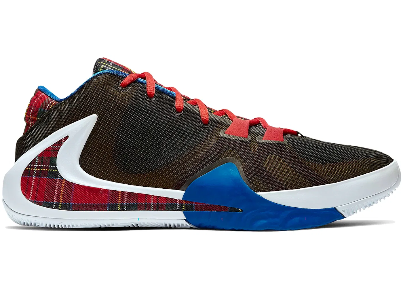 Детские кроссовки для мальчиков с принтом Nike Zoom Freak 1 Nike, Black/White-Game Royal-University Gold