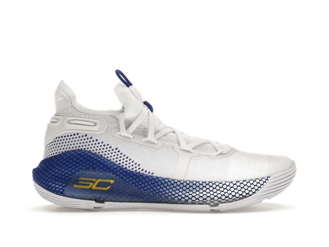 Детские кроссовки для баскетбола Under Armour Curry 6, White/Royal-White