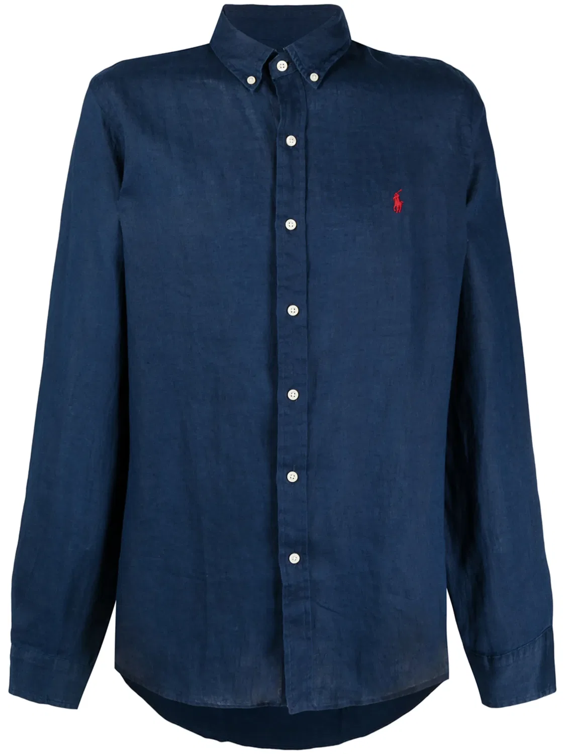Льняная рубашка Polo Pony Polo Ralph Lauren, голубой