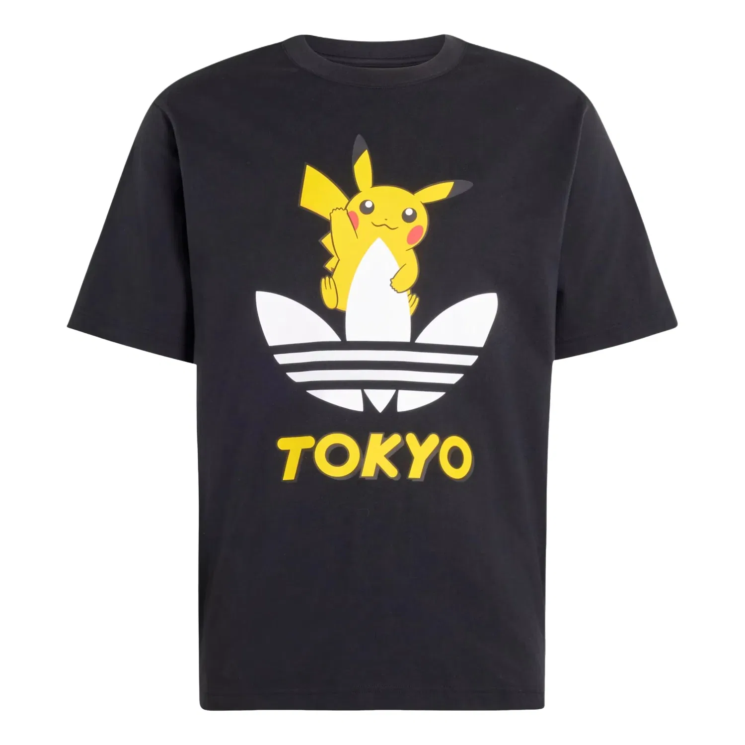 Мужская футболка Pokemon T-Shirt Tokyo 3 Asia Sizing 'Black' adidas, черный