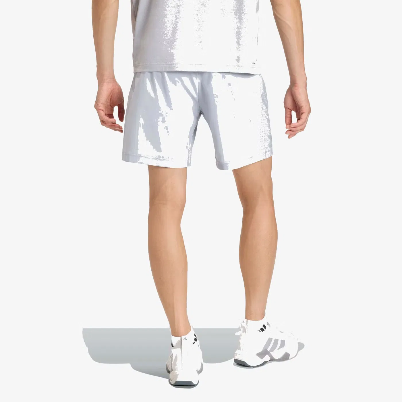 Шорты спортивные с логотипом Workout Essentials Base Adidas, серебристый — фото 3