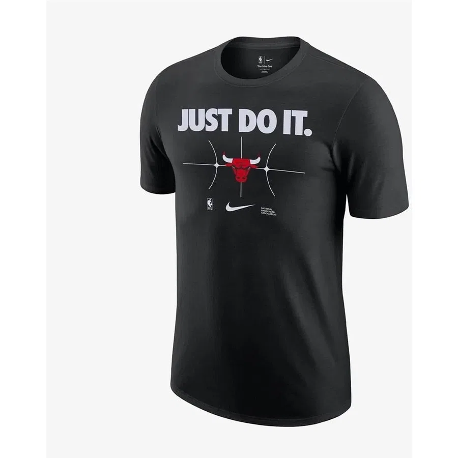 Футболка спортивная с принтом Chicago Bulls Nike, Черный — фото 3