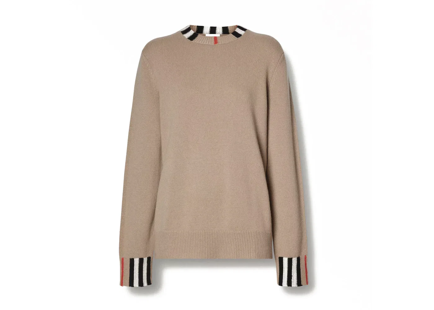Женский свитер с отделкой полоской Burberry, Archive Beige