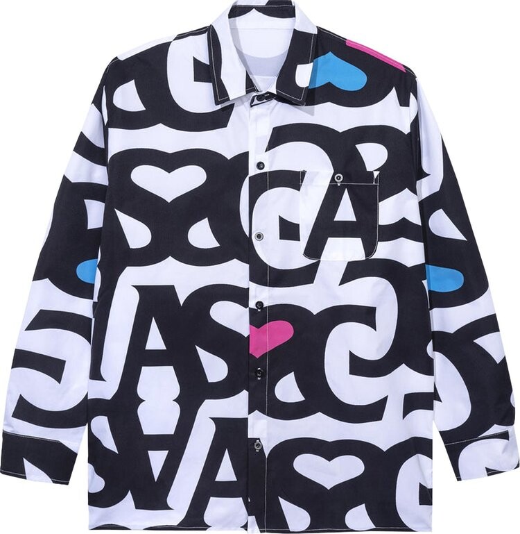 

Лонгслив Anti Social Social Club Negative Space Long-Sleeve Button up 'White', белый