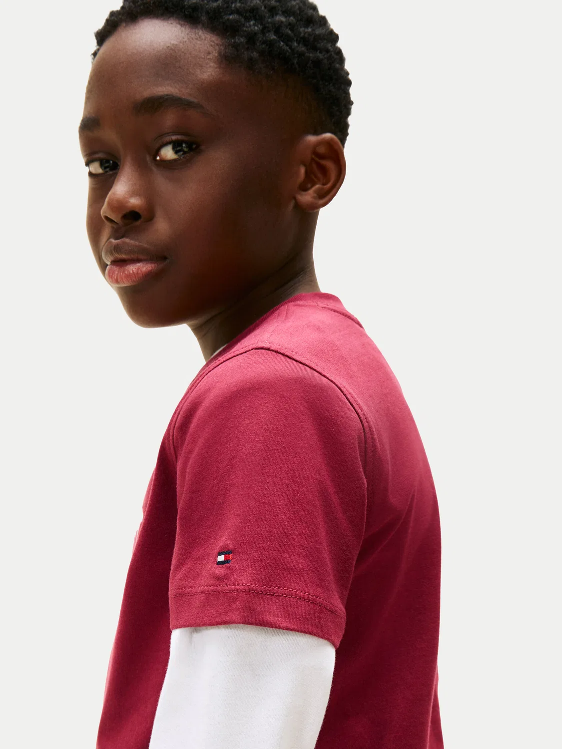 Футболка стандартного кроя для мальчика Monotype Print Tommy Hilfiger, красный — фото 4