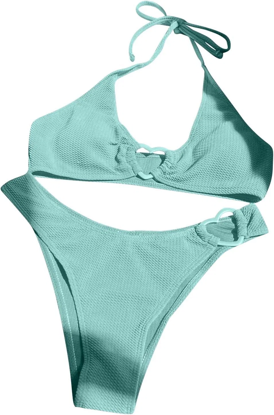 Женский бикини-комплект с пуш-ап и халтером, Mint Green