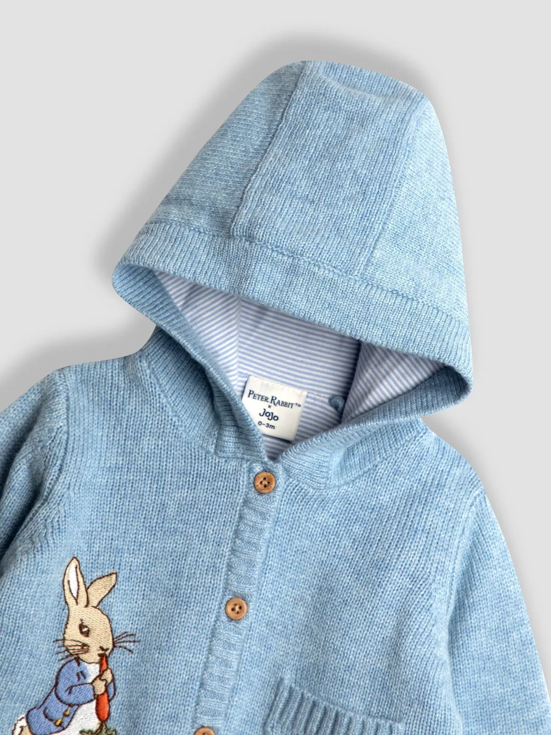 Кардиган с капюшоном Peter Rabbit Jojo Maman Bébé, синий — фото 3