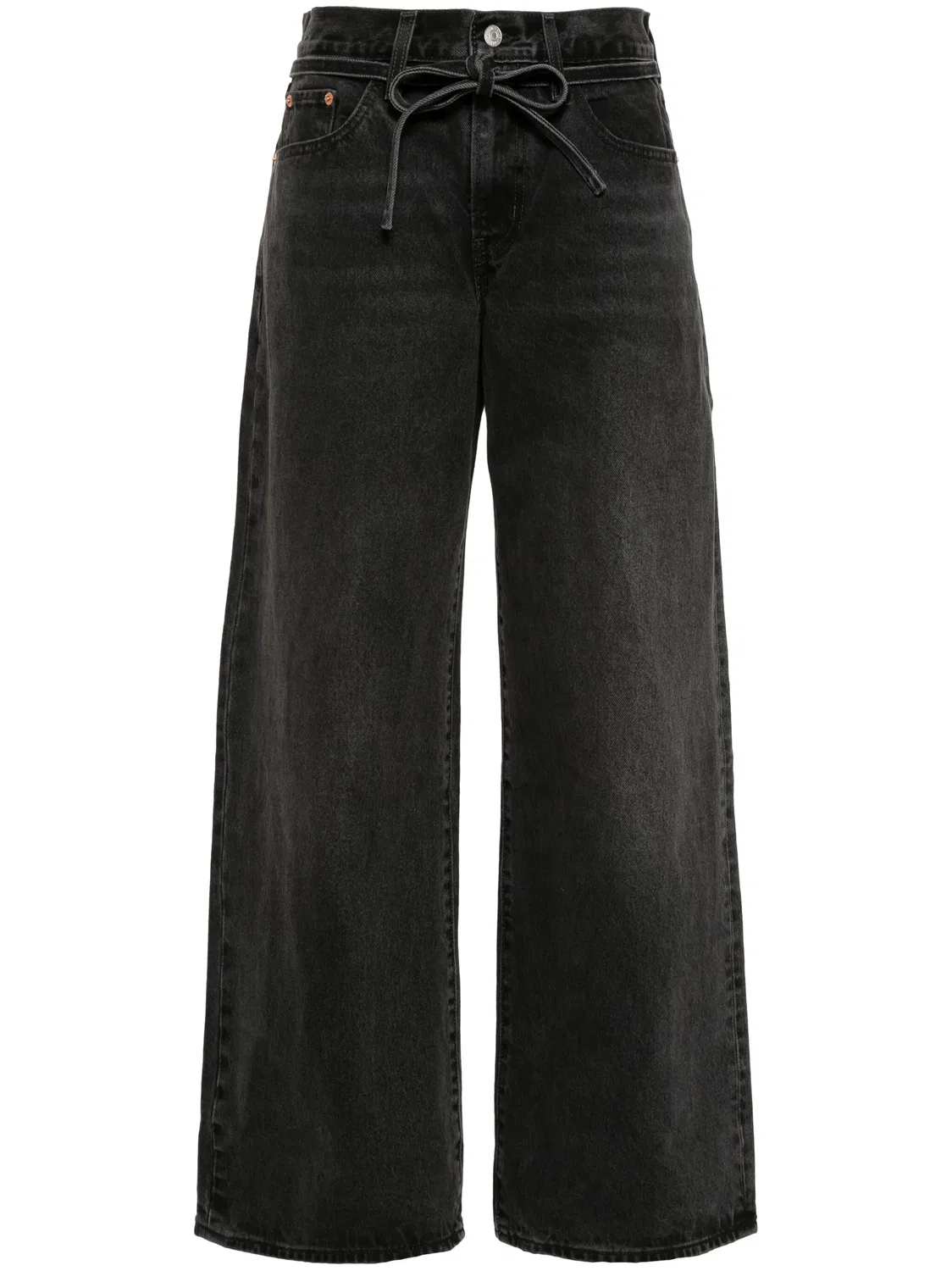 Черные прямые джинсы Levi's, черный